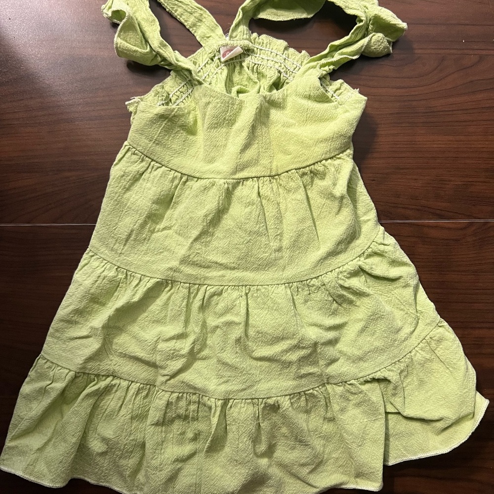 Green toddler summer dress